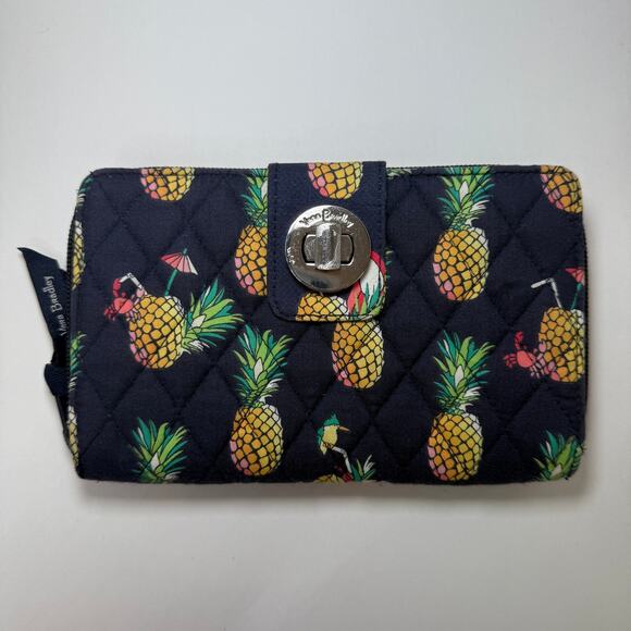 Vera Bradley Toucan Party Cosmetic Case, Turn Lock Wallet, Checkbook Cover Lot - Picture 5 of 13